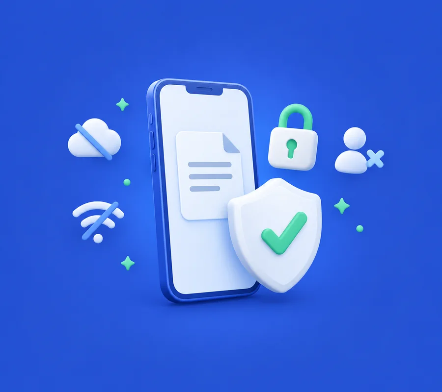 Offline text scanner keeping your scans private on your phone